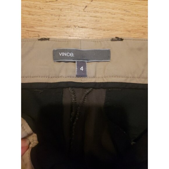 Vince Pants Women's Tuxedo Stripe Trousers Cotton Ankle Slim Sz 4 Stretch - Picture 7 of 9